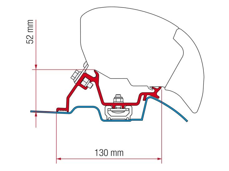 Fiamma F80/F65 adattatore Sprinter with Roof-Rail dal 06-2006