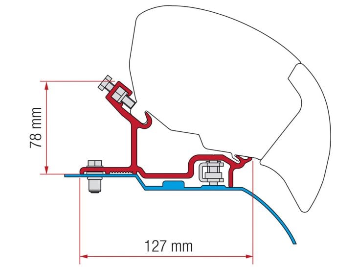 Fiamma F80/65 adattatore Ducato H3