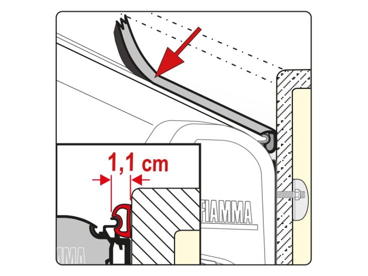 Fiamma Rain Guard S 550 guarnizione