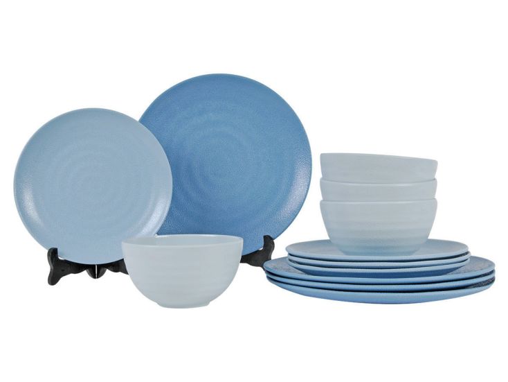 Flamefield Shades of Blue set di stoviglie 12 pezzi