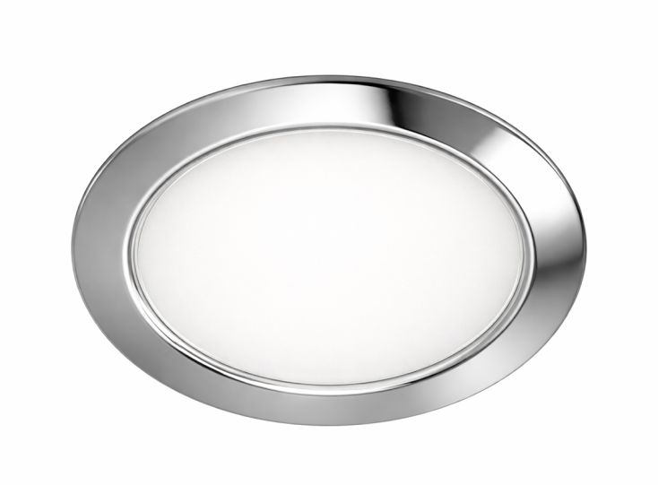 Haba Cerna faretto LED cromato da incasso senza interruttore