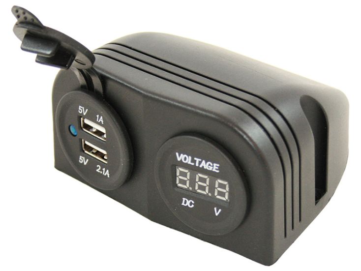 Haba voltmetro con doppia presa USB