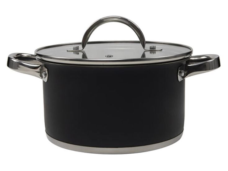 Pentola nera in acciaio inox ø 20 cm