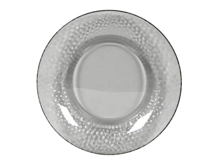 Piatto grigio trasparente Ø27 cm