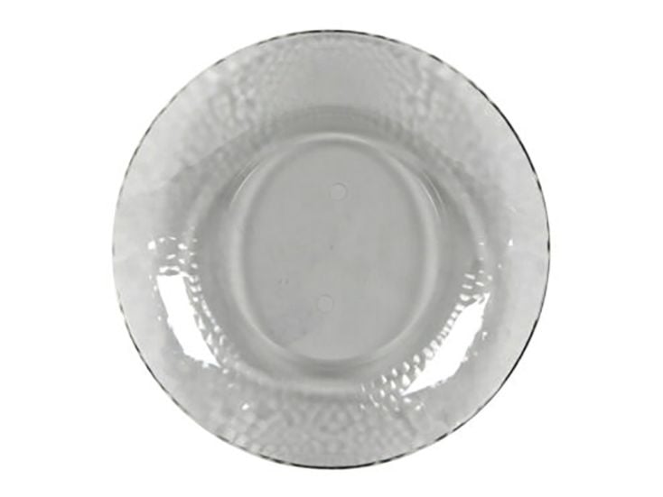 Piatto grigio trasparente Ø20 cm