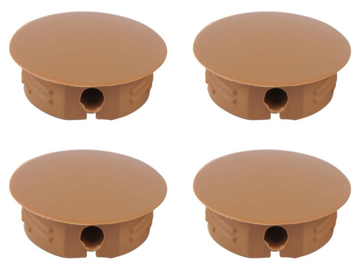 Connettori ad angolo tondi con coperchio - Brown