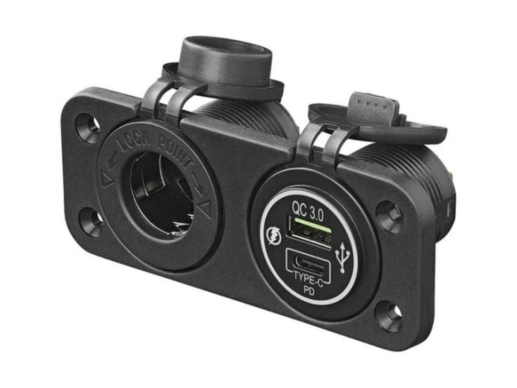 ProPlus kit di installazione presa 12V e caricatore veloce USB