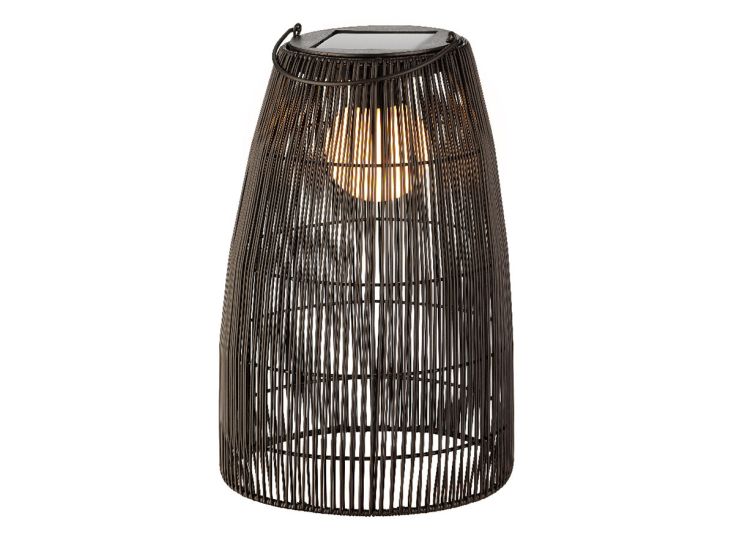 Lumineo Black Steady lanterna solare in vimini