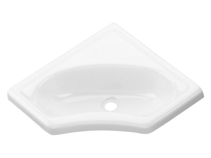 Comet lavabo angolare in plastica 34,5 x 34,5