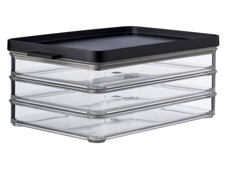 Mepal Omnia contenitore affettati 3 scomparti per frigo - Nordic Black