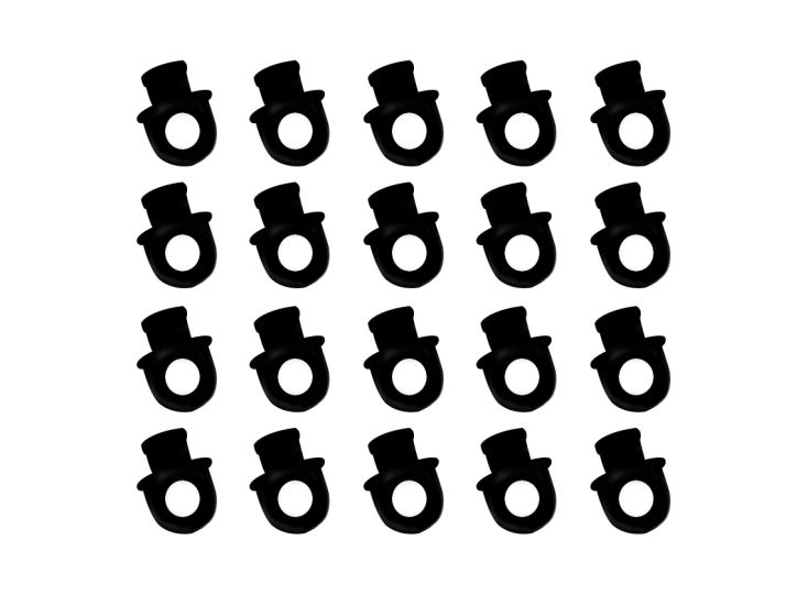 Obelink Ösi ganci per tendine (20 pezzi) - Black