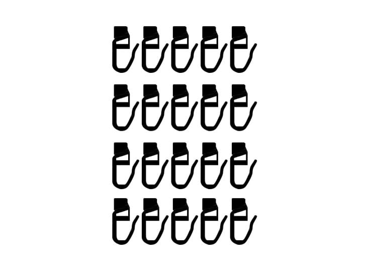 Obelink ganci per tendine (20 pezzi) - black