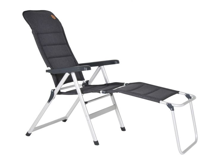 Obelink Ibiza Luxe Grey sedia reclinabile con poggiapiedi