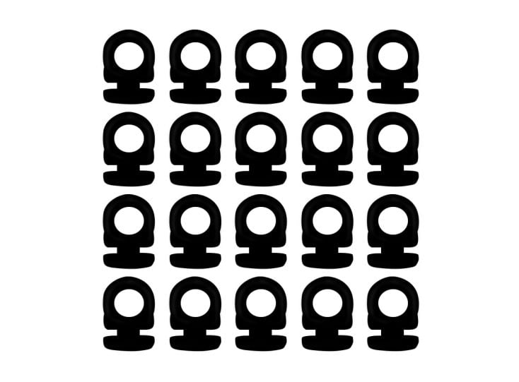 Obelink Neta ganci per tendine (20 pezzi) - black
