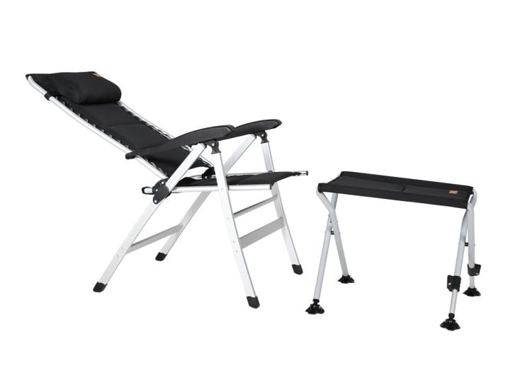 Obelink Pinto Soft sedia schienale reclinabile con poggiapiedi