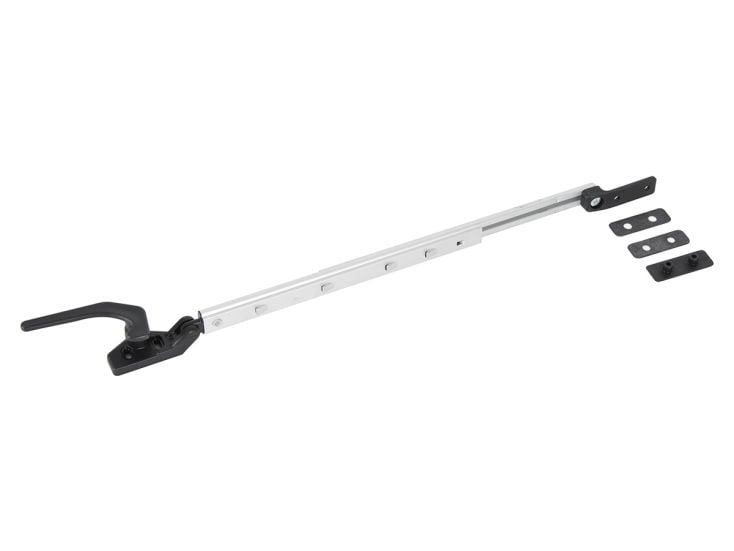 Obelink braccetto finestra fissaggio a vite con sistema click-clack 24,8 cm - sinistra
