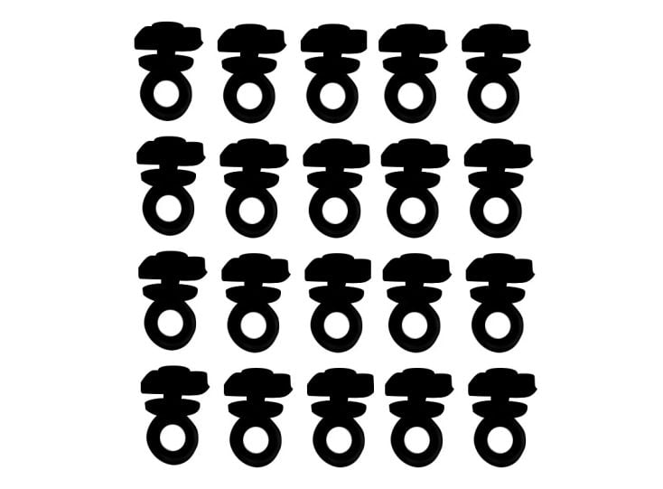 Obelink fermi per binario tenda (20 pezzi) - Black