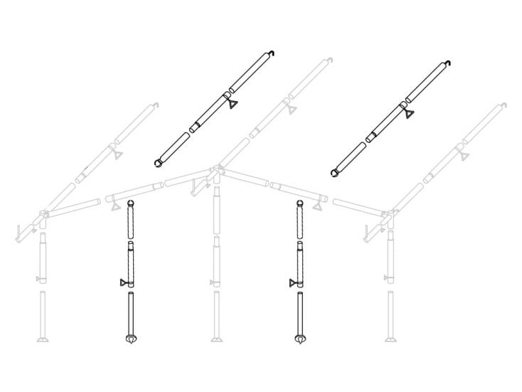 Obelink set di rinforzo per struttura veranda 22 mm