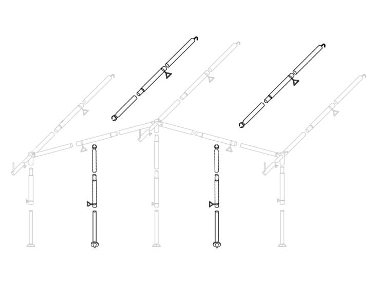 Obelink set di rinforzo per struttura veranda 28 mm