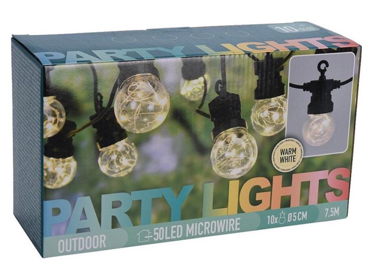 Party Lights 50 LED Microwire catena luminosa