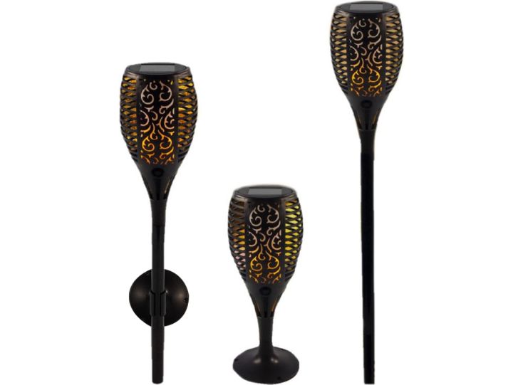 Solar LED fiaccola da giardino multiuso ad energia solare