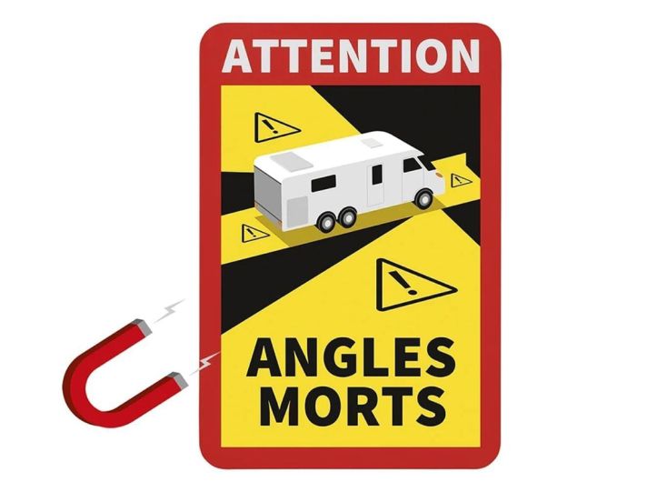 Targhetta magnetica "Attention" per camper