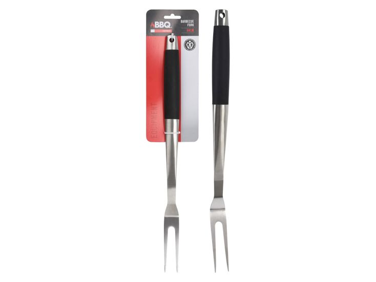 Forchettone per barbecue in acciaio inox 44 cm