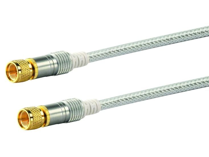Schwaiger White cavo satellitare con connettore F - 1,5 metri