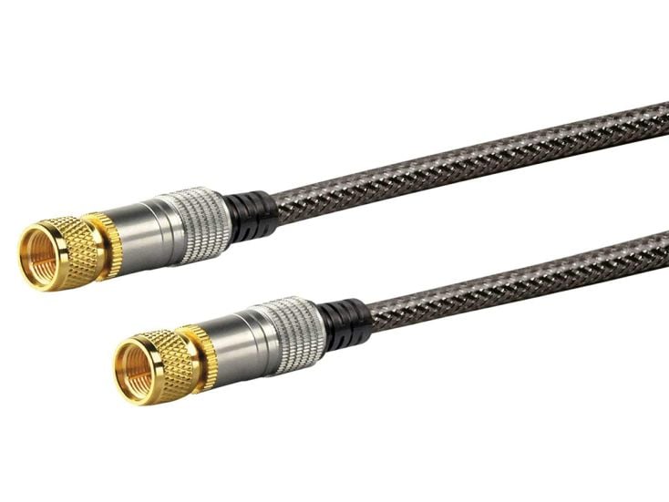 Schwaiger Black cavo satellitare con connettore F - 3 metri