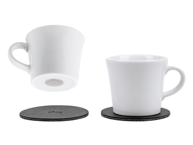 Silwy tazzine da caffè magnetiche in porcellana