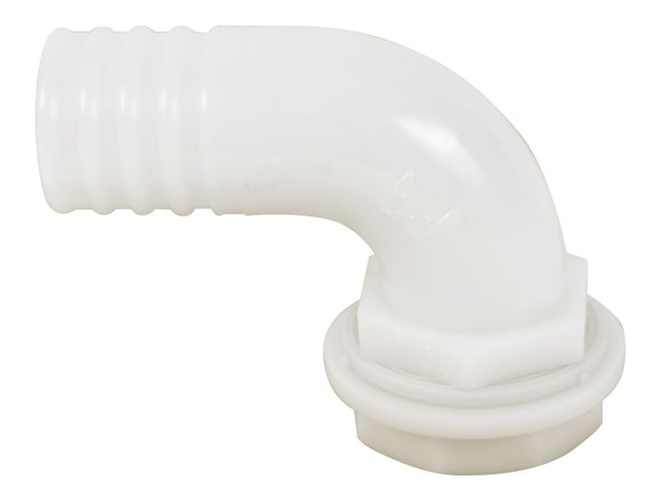 Raccordo a gomito per tubo con dado 25 mm