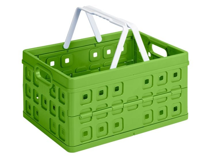 Sunware Square cassetta pieghevole con manico - Green