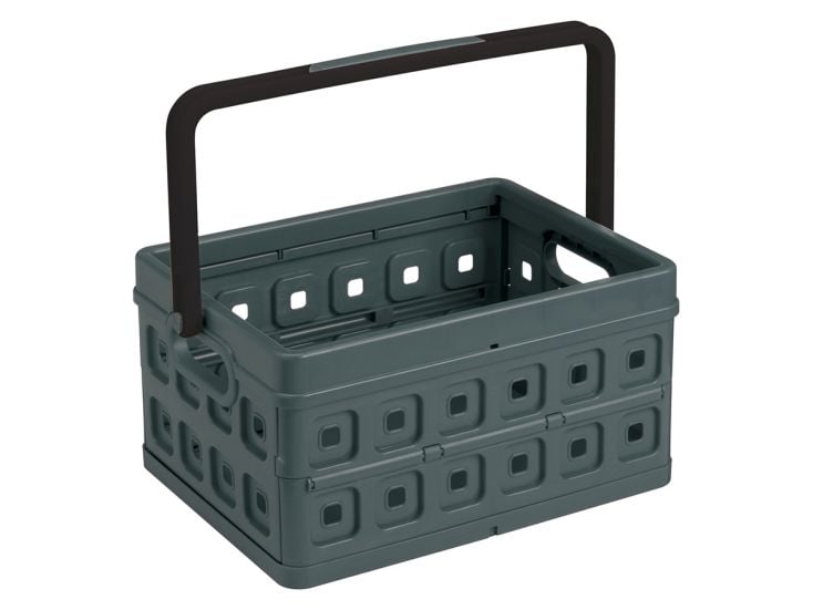 Sunware Square cassetta pieghevole piccola con maniglia - Grey