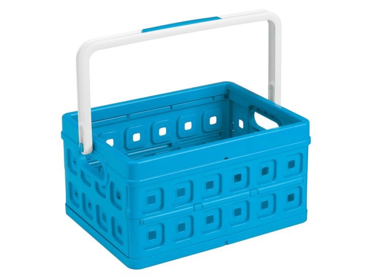 Sunware Square cassetta pieghevole piccola con maniglia - Blue