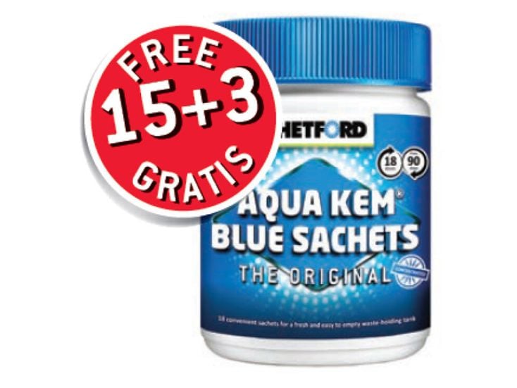 Thetford Aqua Kem Blue Sachets - 15 + 3 pezzi