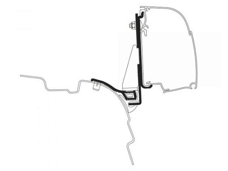 Thule 4200 Multirail Reimo VW T5/T6 SWB adattatore