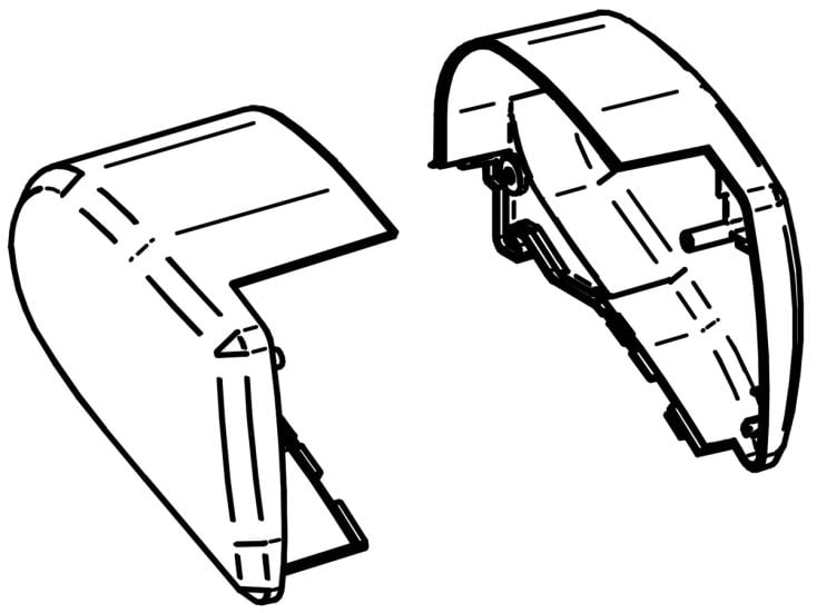 Thule Omnistor set tappi terminali tendalino a cassetta 6300 alluminio
