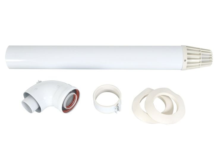 TTulpe camino di scarico orizzontale per boiler