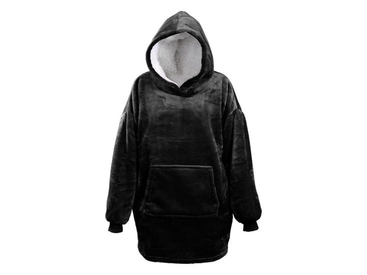 Unique Living pile oversize con cappuccio - Black