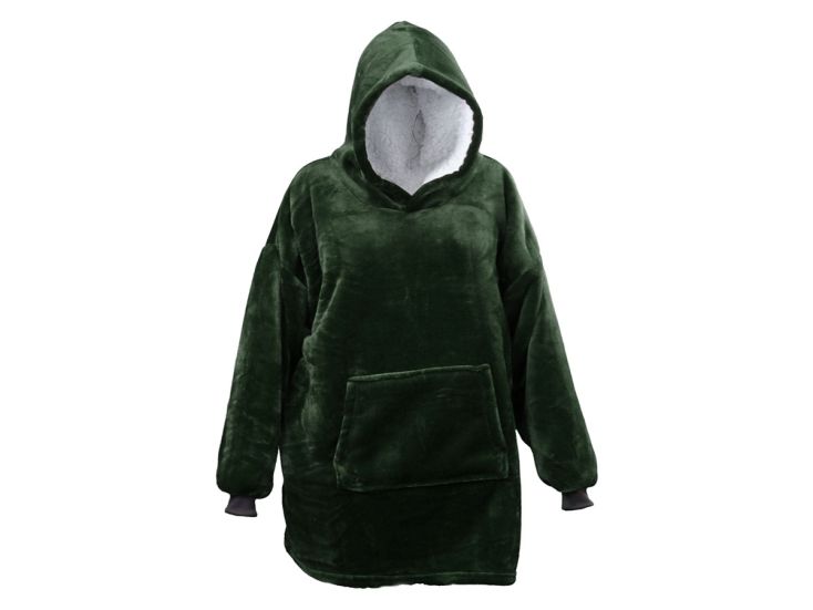 Unique Living pile oversize con cappuccio - Dark Green