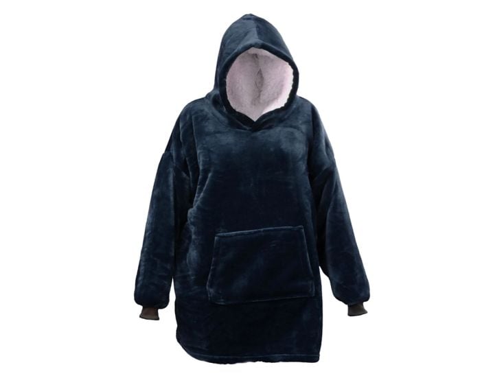 Unique Living pile oversize con cappuccio - Blue