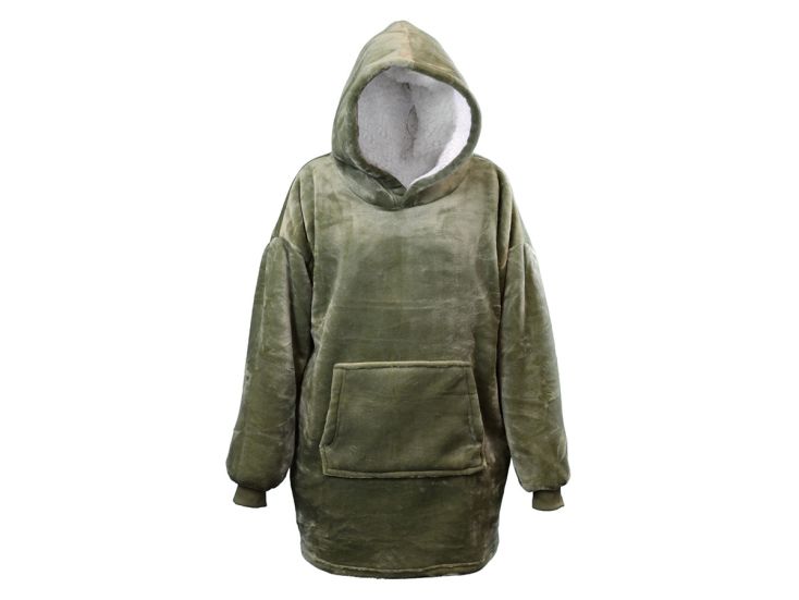 Unique Living pile oversize con cappuccio - Deep Green