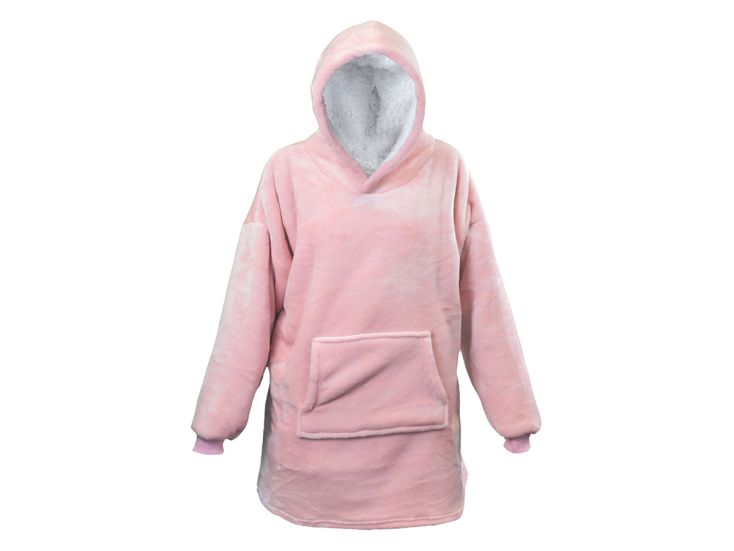 Unique Living pile oversize con cappuccio - Old Pink