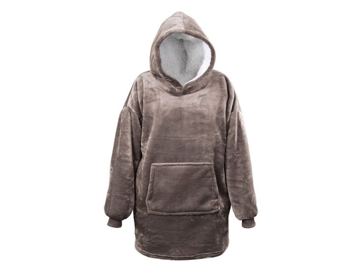 Unique Living pile oversize con cappuccio - Taupe