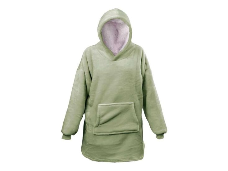 Unique Living pile oversize con cappuccio - Tea Green