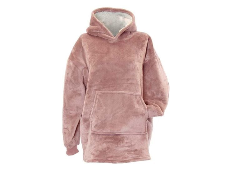 Unique Living Kids pile oversize con cappuccio - Old Pink