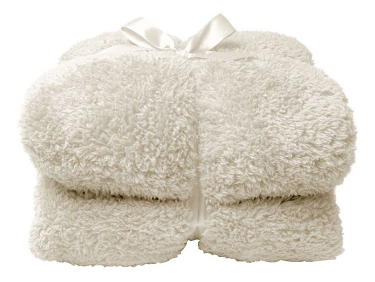 Unique Living Teddy plaid - Dove White