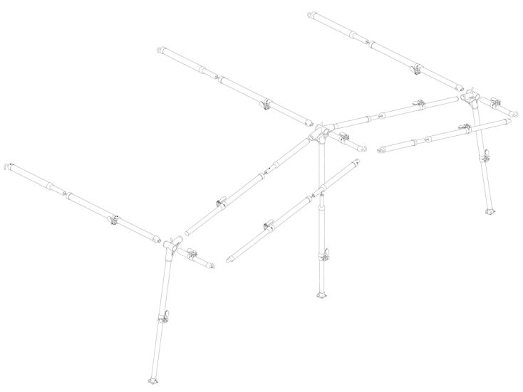 Ventura Standard 250 IXL Fibermax G14 - G16 struttura per veranda