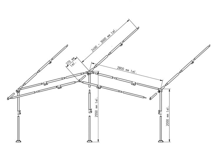 Piper struttura veranda PowerGrip alluminio 28 mm misura 8 - 10
