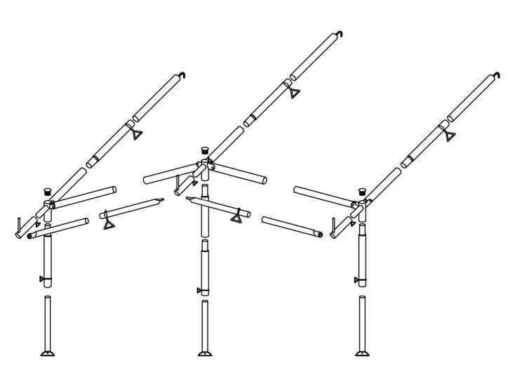 Obelink struttura veranda acciaio 25 mm misura 2 - 7